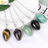 CSJA Egg Stone Pendulum for Dowsing Wicca Healing