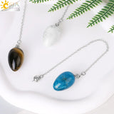 CSJA Egg Stone Pendulum for Dowsing Wicca Healing