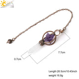 CSJA Merkaba Crystal Pendulum Clear Quartz