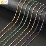 CSJA Beaded Luxe Chain Necklace Stainless Steel Wedding Gift