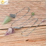 CSJA Flower of Life Dowsing Pendulum for Divination Cone