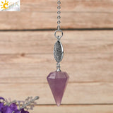 CSJA Flower of Life Dowsing Pendulum for Divination Cone