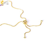 CSJA 7 Chakra Pink Crystal Bracelet