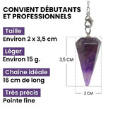 CSJA Pink Quartz Pendulum for Divination Dowsing