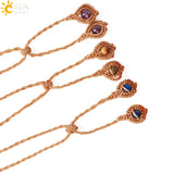 CSJA Pink Quartz Crystal Necklace Healing Stone Pendant Wrap Jewelry