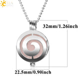 CSJA Spiral Locket Pendant Aromatherapy Diffuser Necklace G281