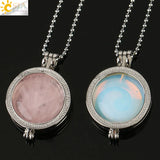 CSJA Spiral Locket Pendant Aromatherapy Diffuser Necklace G281