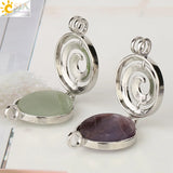 CSJA Spiral Locket Pendant Aromatherapy Diffuser Necklace G281