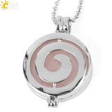 CSJA Spiral Locket Pendant Aromatherapy Diffuser Necklace G281