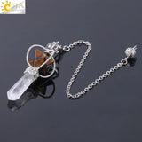 CSJA Merkaba Dowsing Pendulum Quartz Reiki Healing Pendant