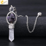 CSJA Merkaba Dowsing Pendulum Quartz Reiki Healing Pendant