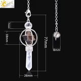 CSJA Merkaba Dowsing Pendulum Quartz Reiki Healing Pendant