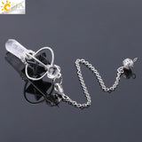 CSJA Merkaba Dowsing Pendulum Quartz Reiki Healing Pendant