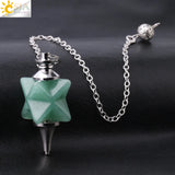 CSJA Merkaba Pendulum - Natural Stone Reiki Crystal