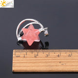 CSJA Merkabah Pendant Natural Stone Crystal Spiritual Dowsing Wicca Jewelry
