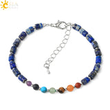 CSJA Mini Wheel Beads 7 Chakra Bracelet for Women Men