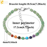 CSJA Mini Wheel Beads 7 Chakra Bracelet for Women Men