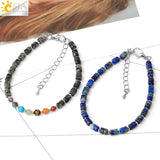 CSJA Mini Wheel Beads 7 Chakra Bracelet for Women Men
