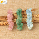 CSJA Reiki Chip Stone Wrap Barrette Hair Clip