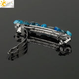 CSJA Reiki Chip Stone Wrap Barrette Hair Clip