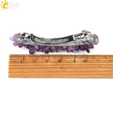 CSJA Reiki Chip Stone Wrap Barrette Hair Clip