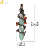 7 Chakras Hexagon Crystal Pendant Amethysts Necklace Making