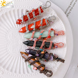 7 Chakras Hexagon Crystal Pendant Amethysts Necklace Making