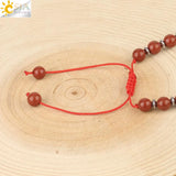 CSJA Red Jaspers Tree of Life Pendant 7 Chakra Necklace