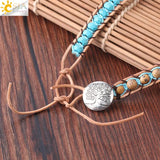 CSJA Druses Druzy Geode Slice Bracelet 5 Strands Boho Jewelry S224