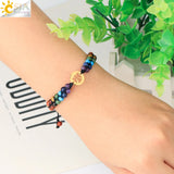 CSJA 7 Chakra Bracelet Tree of Life Yoga Bangle Bracelet - G792
