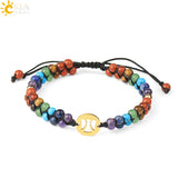 CSJA 7 Chakra Bracelet Tree of Life Yoga Bangle Bracelet - G792