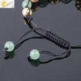 CSJA Stone Bracelet Druzy Zircon Strand Adjustable