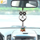 CSJA Chakra 7 Crystal Pendant Owl Car Hanging Accessory