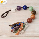 CSJA 7 Chakra Healing Stone Car Hanging Amulet