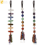 CSJA 7 Chakra Healing Stone Car Hanging Amulet