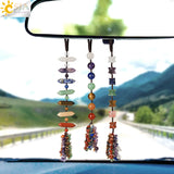 CSJA 7 Chakra Healing Stone Car Hanging Amulet