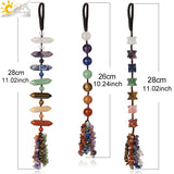 CSJA 7 Chakra Healing Stone Car Hanging Amulet