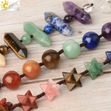 CSJA 7 Chakra Healing Stone Car Hanging Amulet