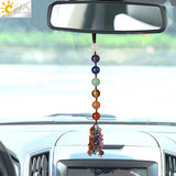 CSJA 7 Chakra Healing Stone Car Hanging Amulet
