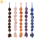 CSJA Crystal Quartz Stone Car Hanging Decoration