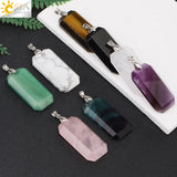 CSJA Crystal Coffin Pendant Necklace Stainless Steel Chain Halloween Gift