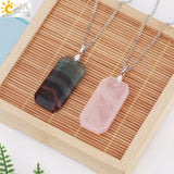 CSJA Crystal Coffin Pendant Necklace Stainless Steel Chain Halloween Gift