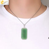 CSJA Crystal Coffin Pendant Necklace Stainless Steel Chain Halloween Gift