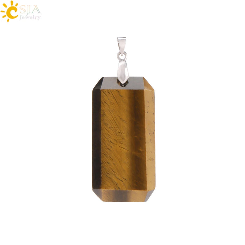 CSJA Crystal Coffin Pendant Necklace Stainless Steel Chain Halloween Gift