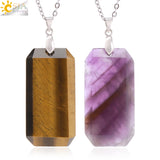 CSJA Crystal Coffin Pendant Necklace Stainless Steel Chain Halloween Gift