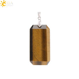 CSJA Crystal Coffin Pendant Necklace Stainless Steel Chain Halloween Gift