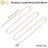 CSJA Moon Star Pendant Necklace Wire Wrap Quartz Jewelry H028