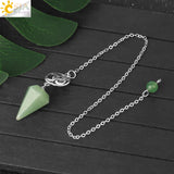 CSJA Natural Stone Crystal Pendulum for Dowsing
