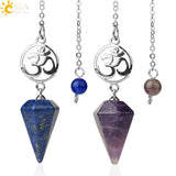 CSJA Natural Stone Crystal Pendulum for Dowsing