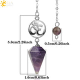 CSJA Natural Stone Crystal Pendulum for Dowsing